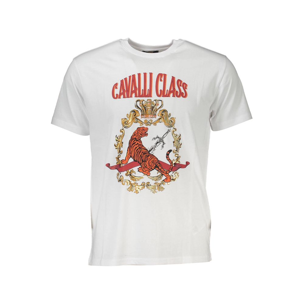 Cavalli Class Baumwoll-T-Shirt in Weiß