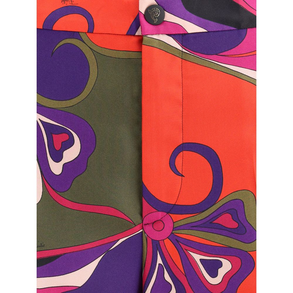 Emilio Pucci Bunte Seidenhose im Freizeitstil