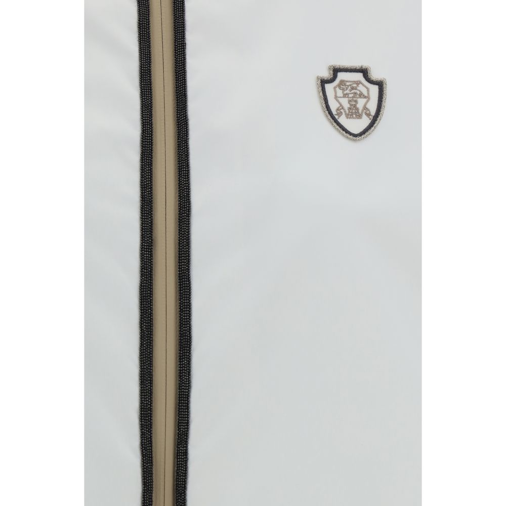 Brunello Cucinelli Weiße Nylon-Jacke