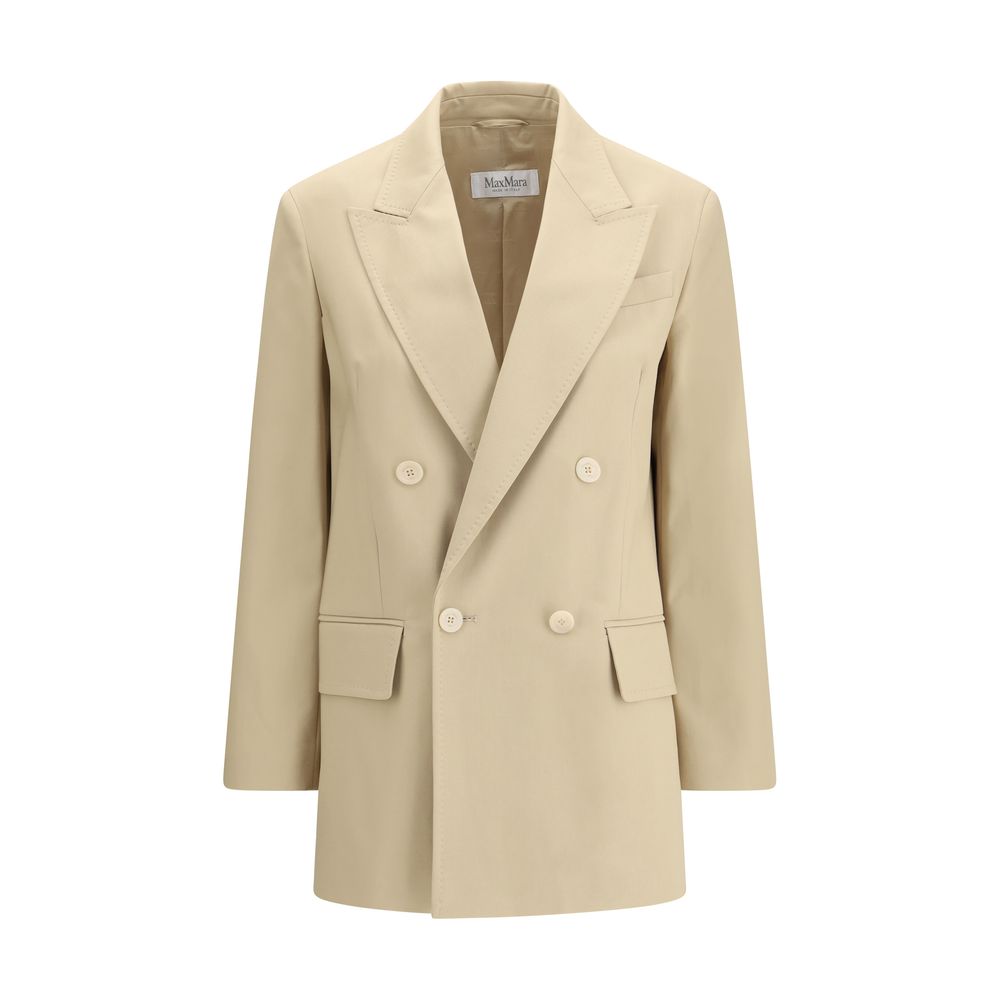 Max Mara Beiger Baumwoll-Blazer