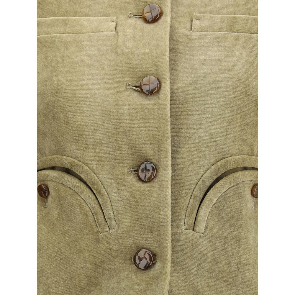 Blazé Milano Grüner Baumwollmantel