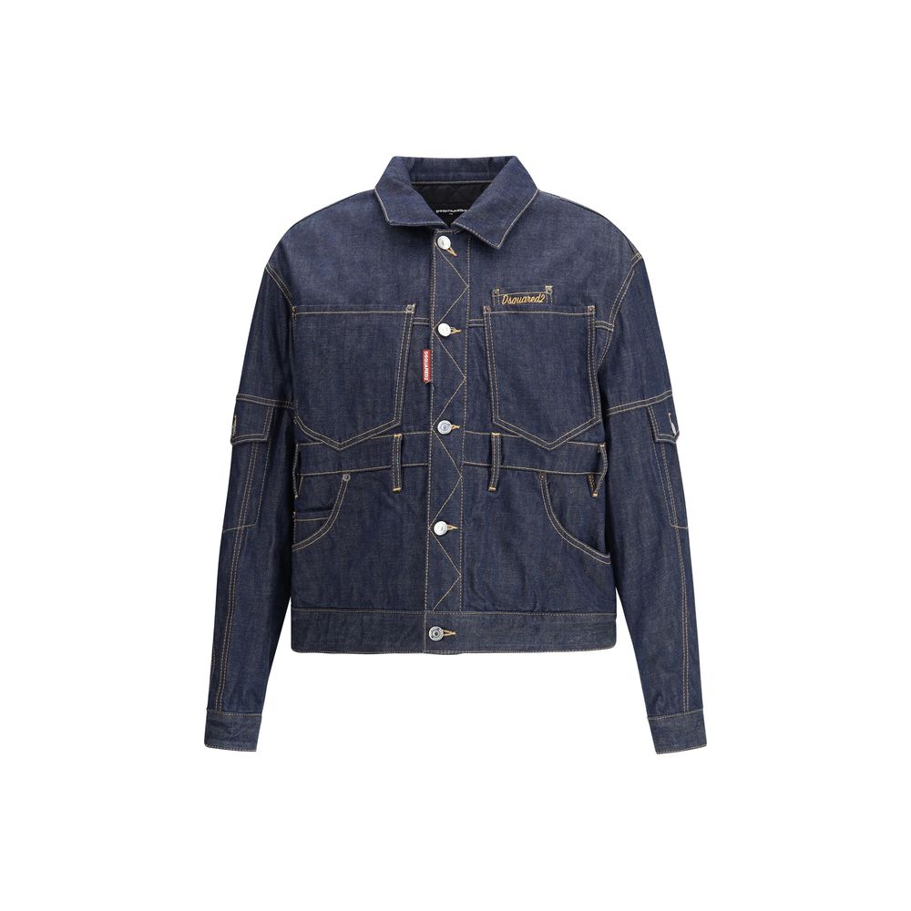 Dsquared² Blaue Baumwoll-Jeansjacke