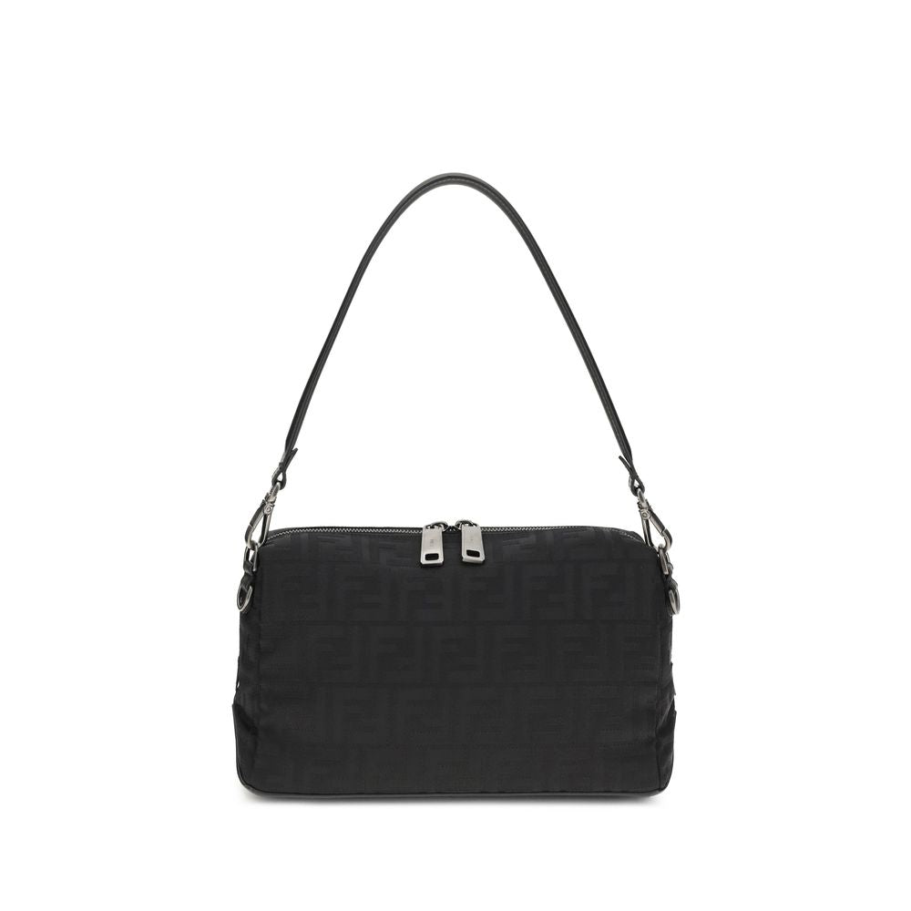 Fendi Schwarze Nylon-Umhängetasche
