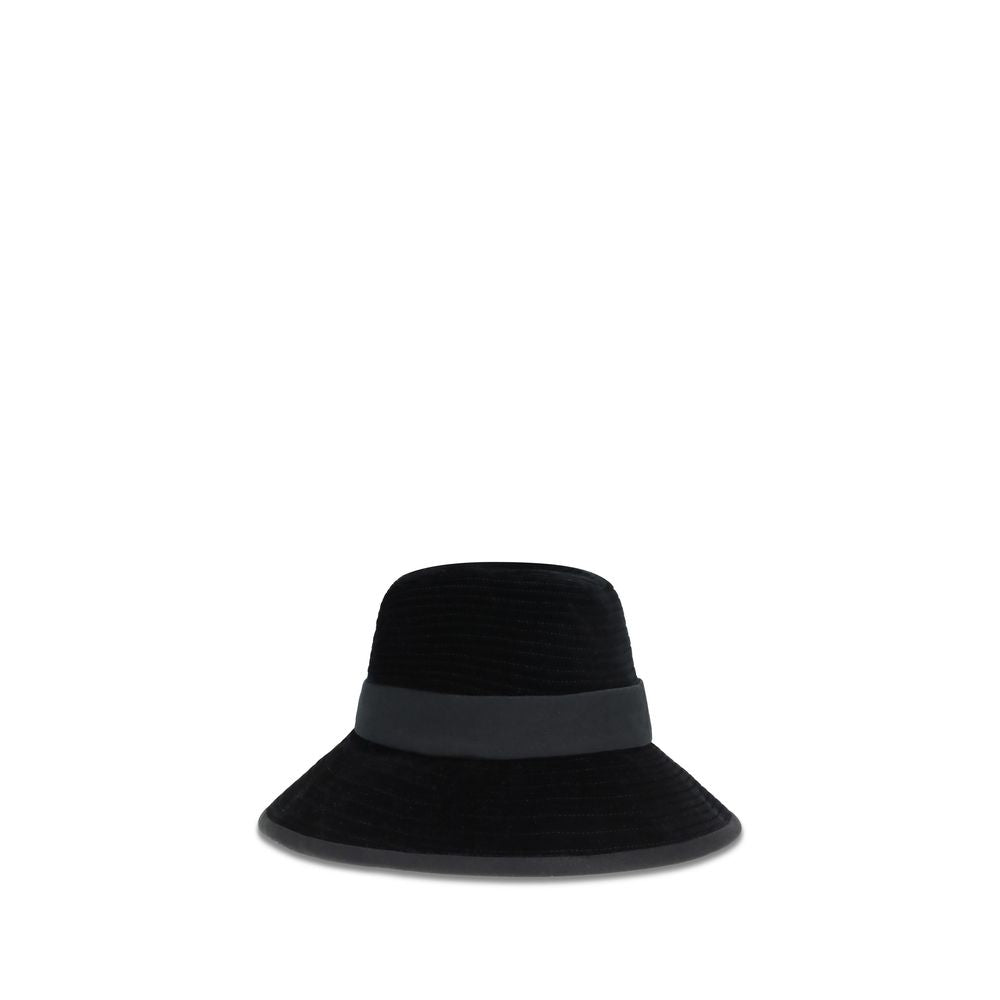 Valentino Garavani Schwarzer Baumwoll-Fedora