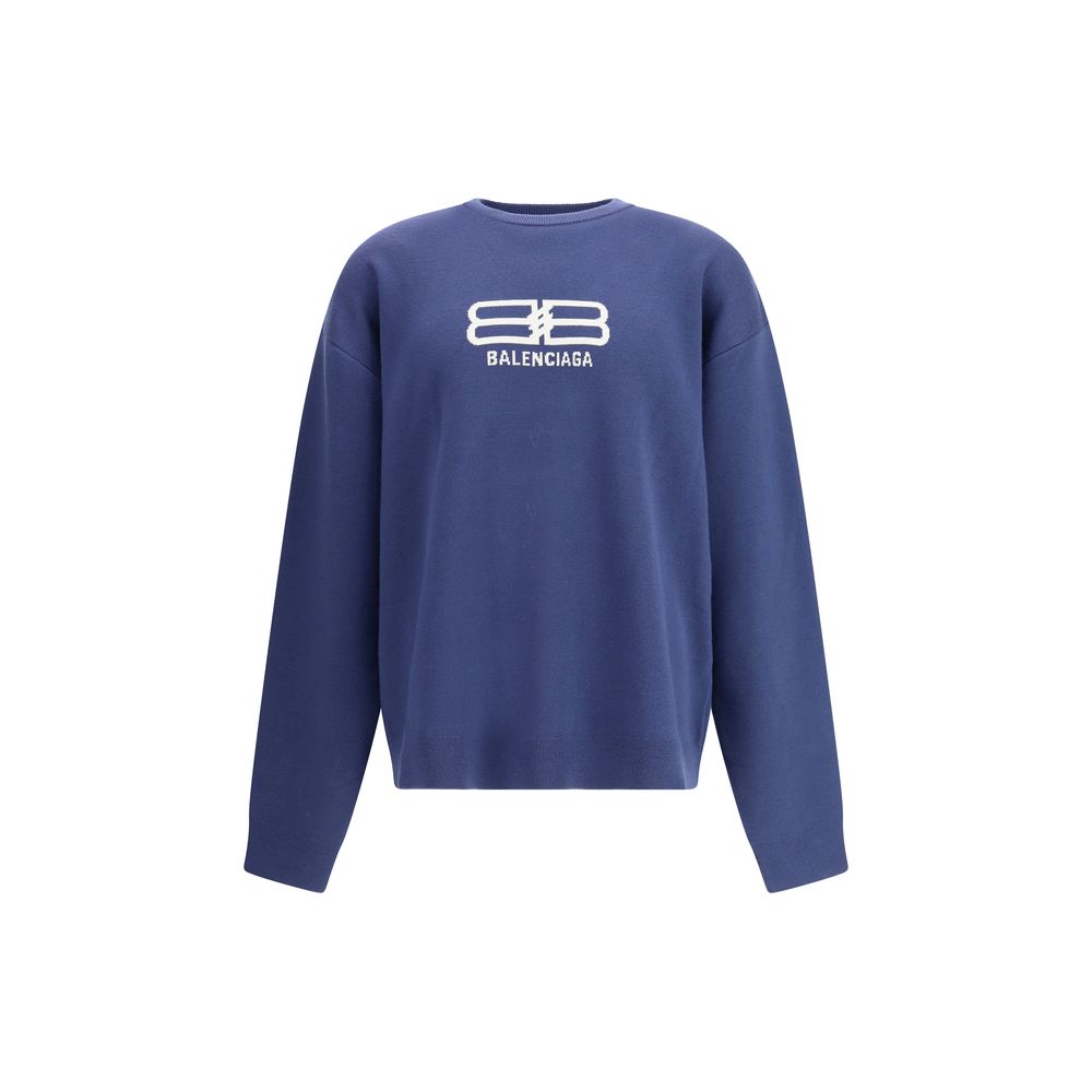 Balenciaga Blauer Woll-Sweatshirt