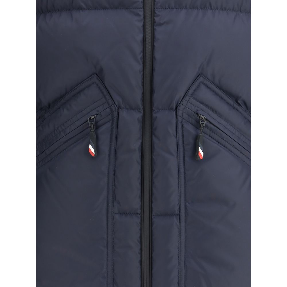 Moncler Grenoble Blaue Polyester-Langjacke