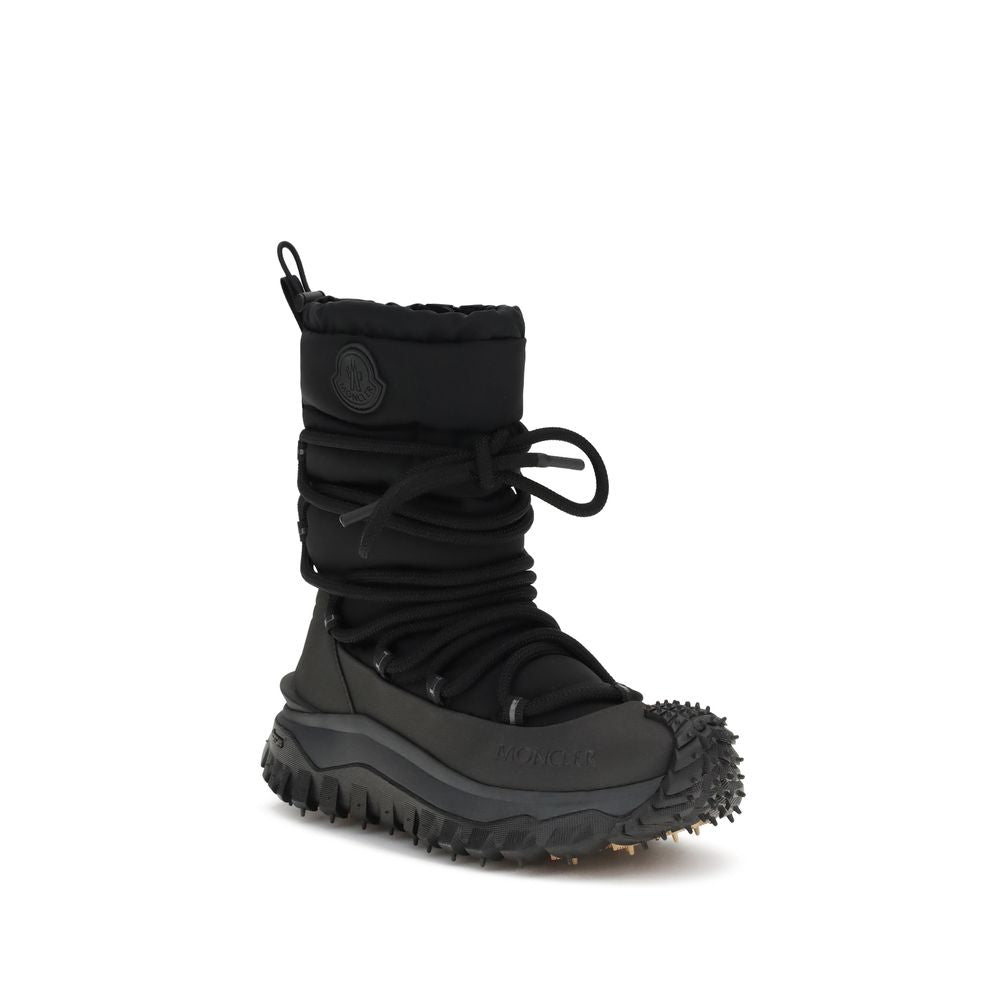 Moncler Schwarze Polyamid-Schnürstiefel