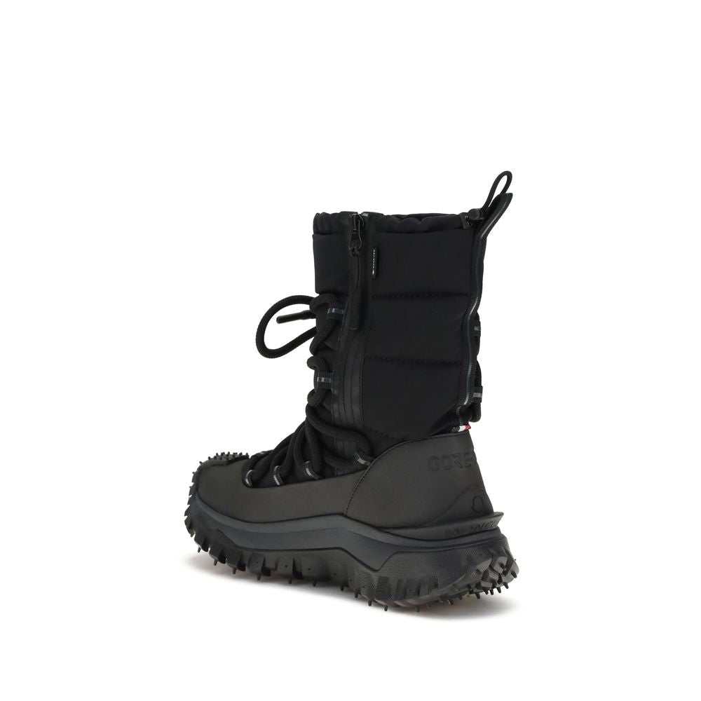 Moncler Schwarze Polyamid-Schnürstiefel