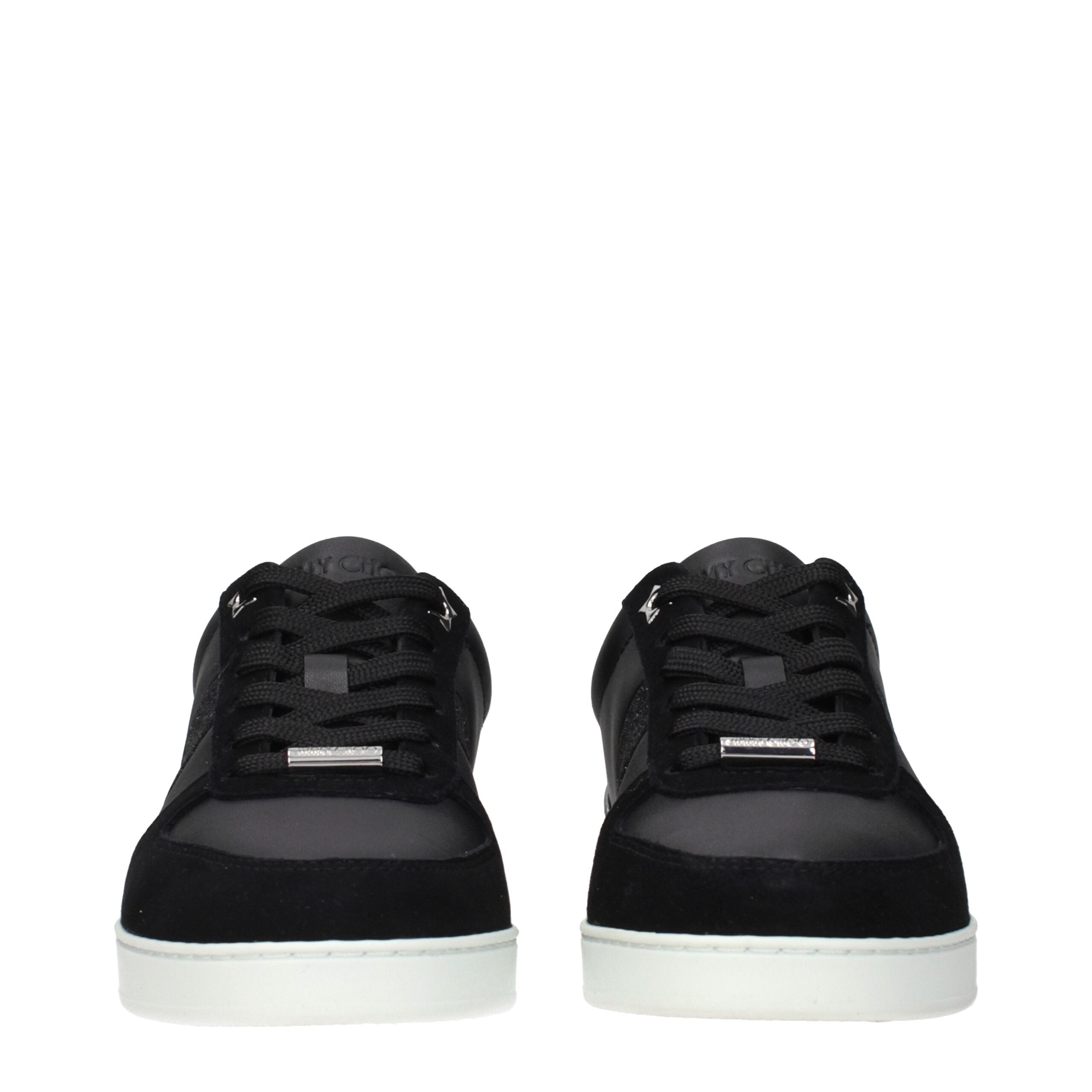 Jimmy Choo Schwarze Leder-Sneaker mit niedrigem Schaft