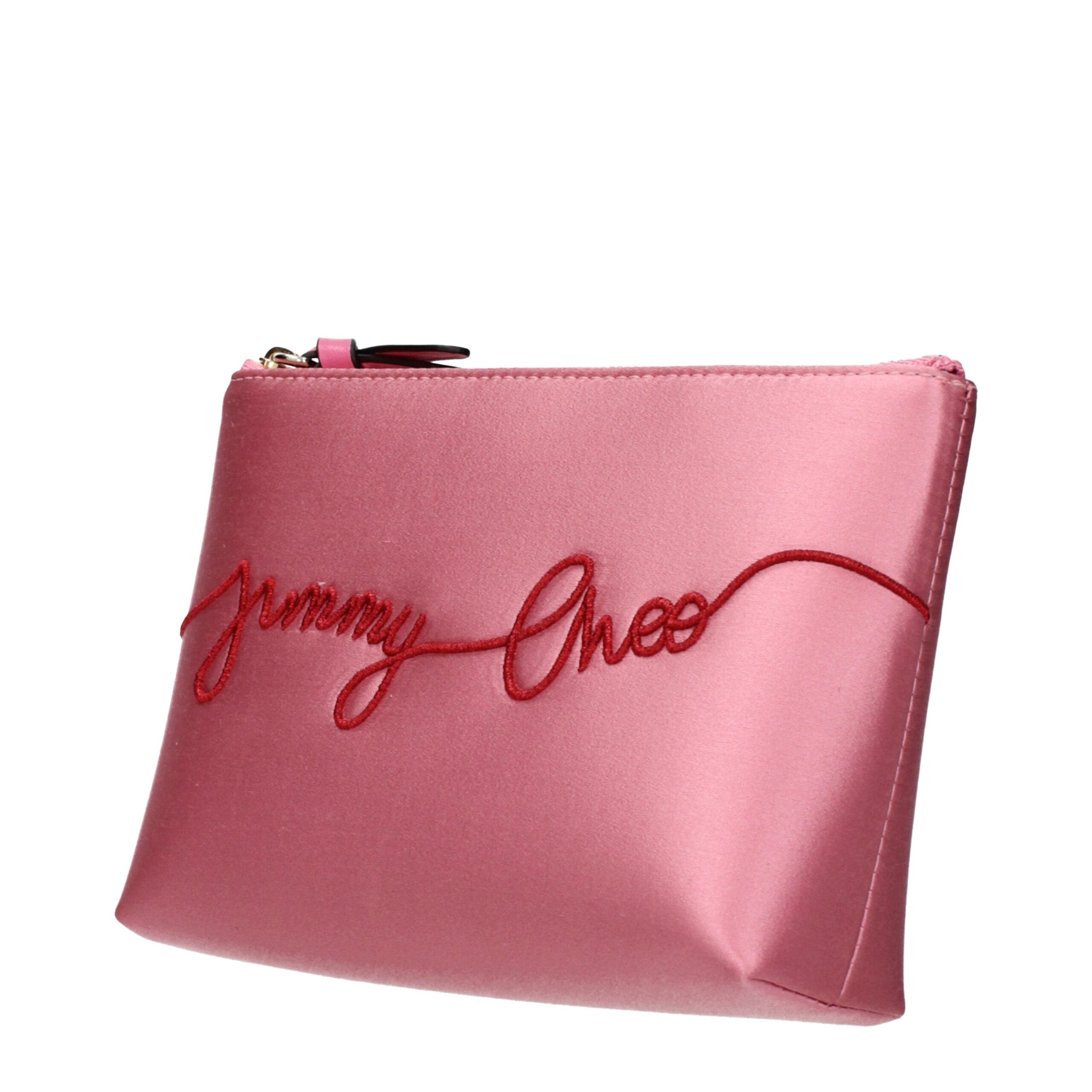 Jimmy Choo Pinke Satin-Clutch