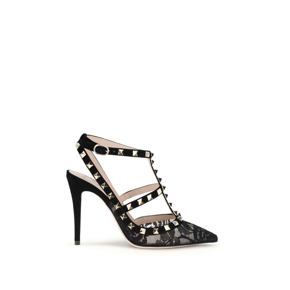 Valentino Garavani Schwarze Stoff-Pumps mit hohem Absatz