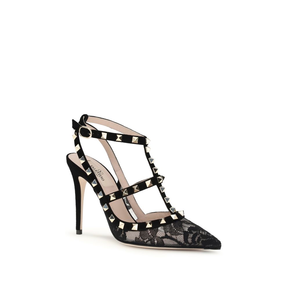 Valentino Garavani Schwarze Stoff-Pumps mit hohem Absatz