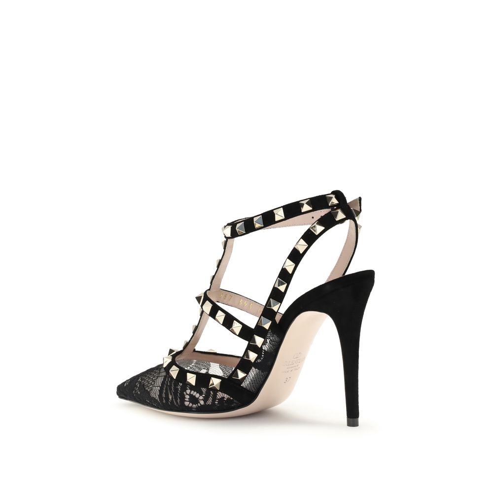 Valentino Garavani Schwarze Stoff-Pumps mit hohem Absatz
