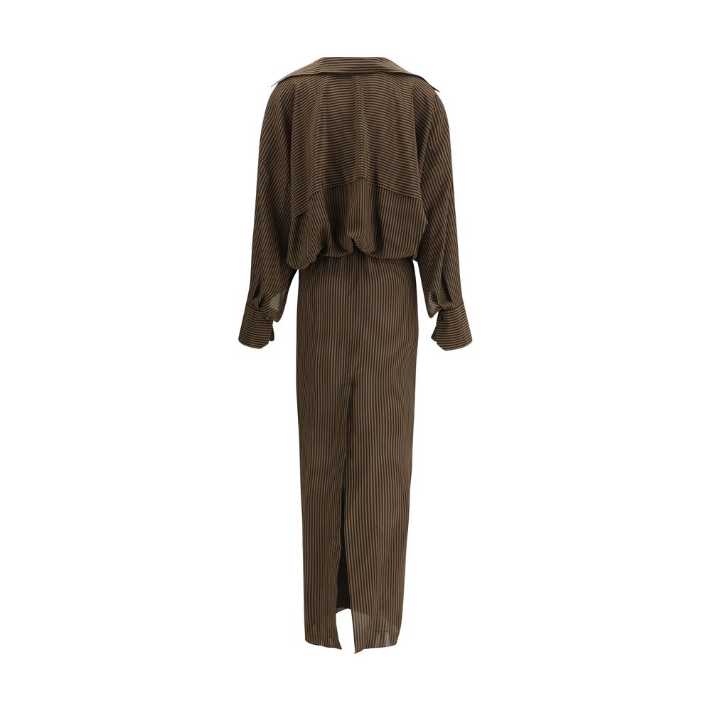 Petar Petrov Seidenkleid mit mehrfarbigem Muster