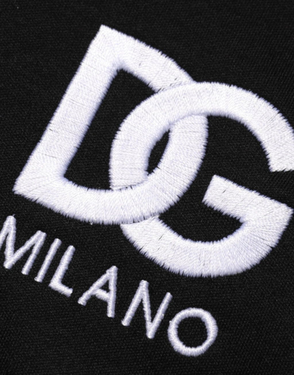 Dolce & Gabbana Schwarzes T-Shirt mit DG-Logo-Stickerei