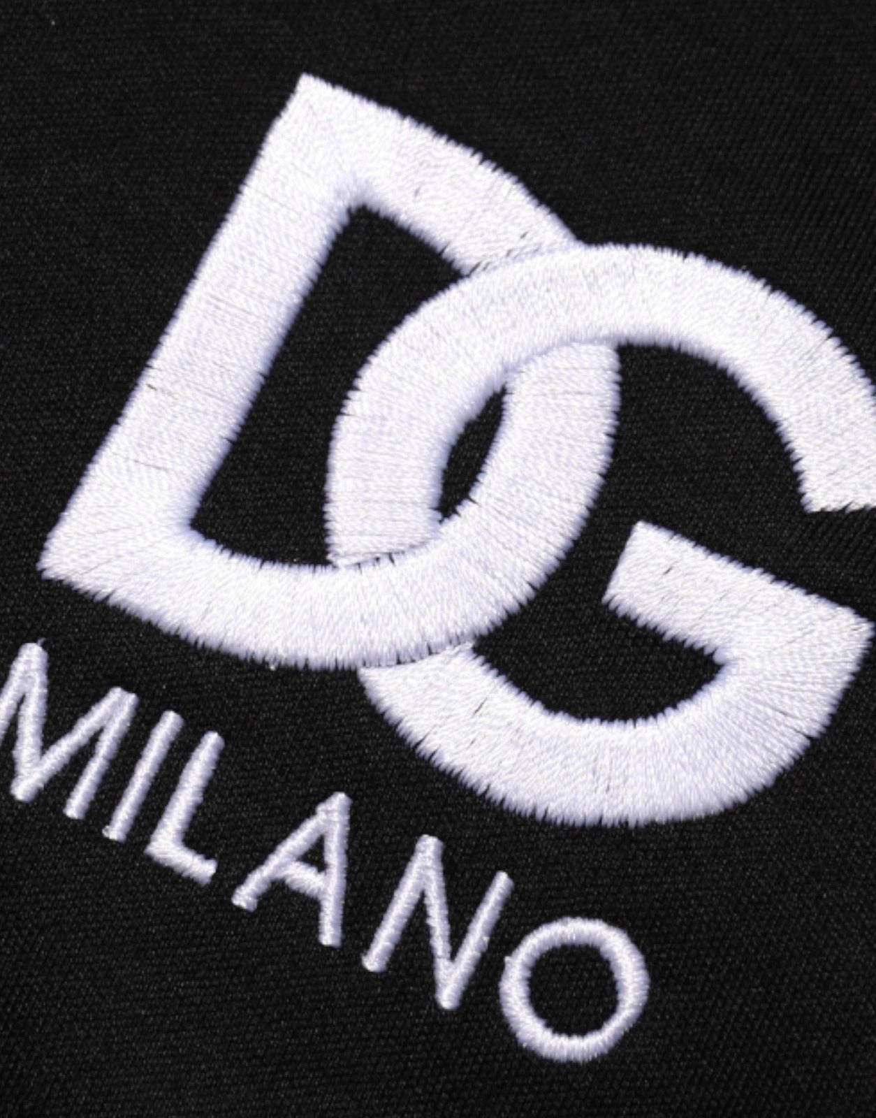 Dolce & Gabbana Schwarzes T-Shirt mit DG-Logo-Stickerei