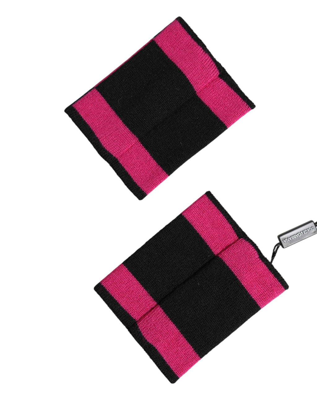 Dolce & Gabbana Zwart Roze DG Logo Kasjmier 1 Paar Polsband
