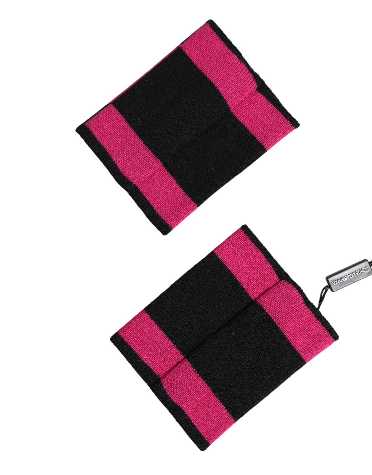 Dolce & Gabbana Zwart Roze DG Logo Kasjmier 1 Paar Polsband