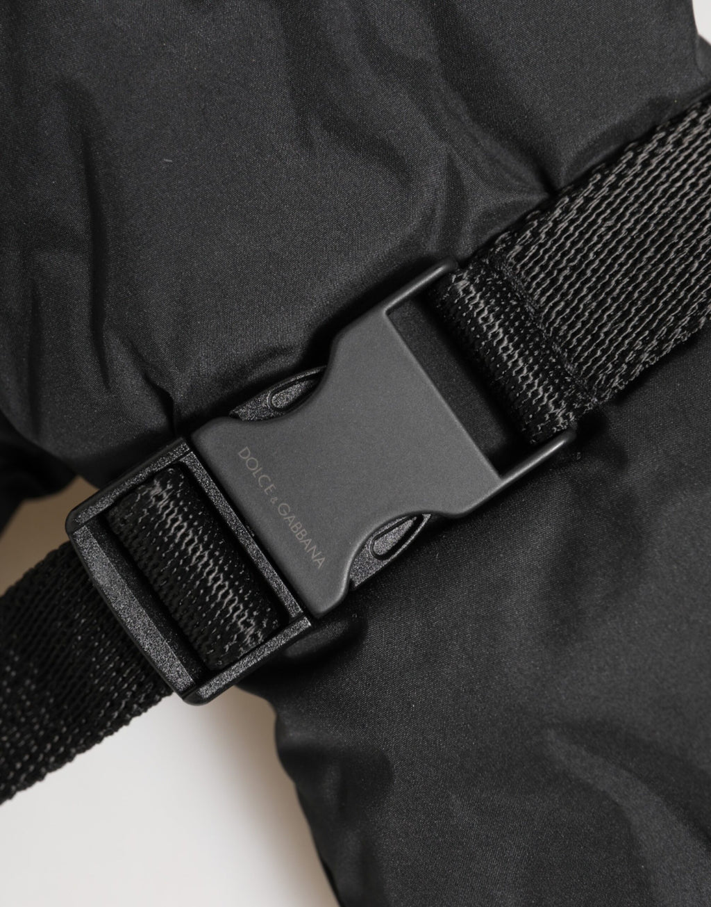 Dolce & Gabbana Schwarze Winddichte Skihandschuhe, Winter, Warm, Rutschfest