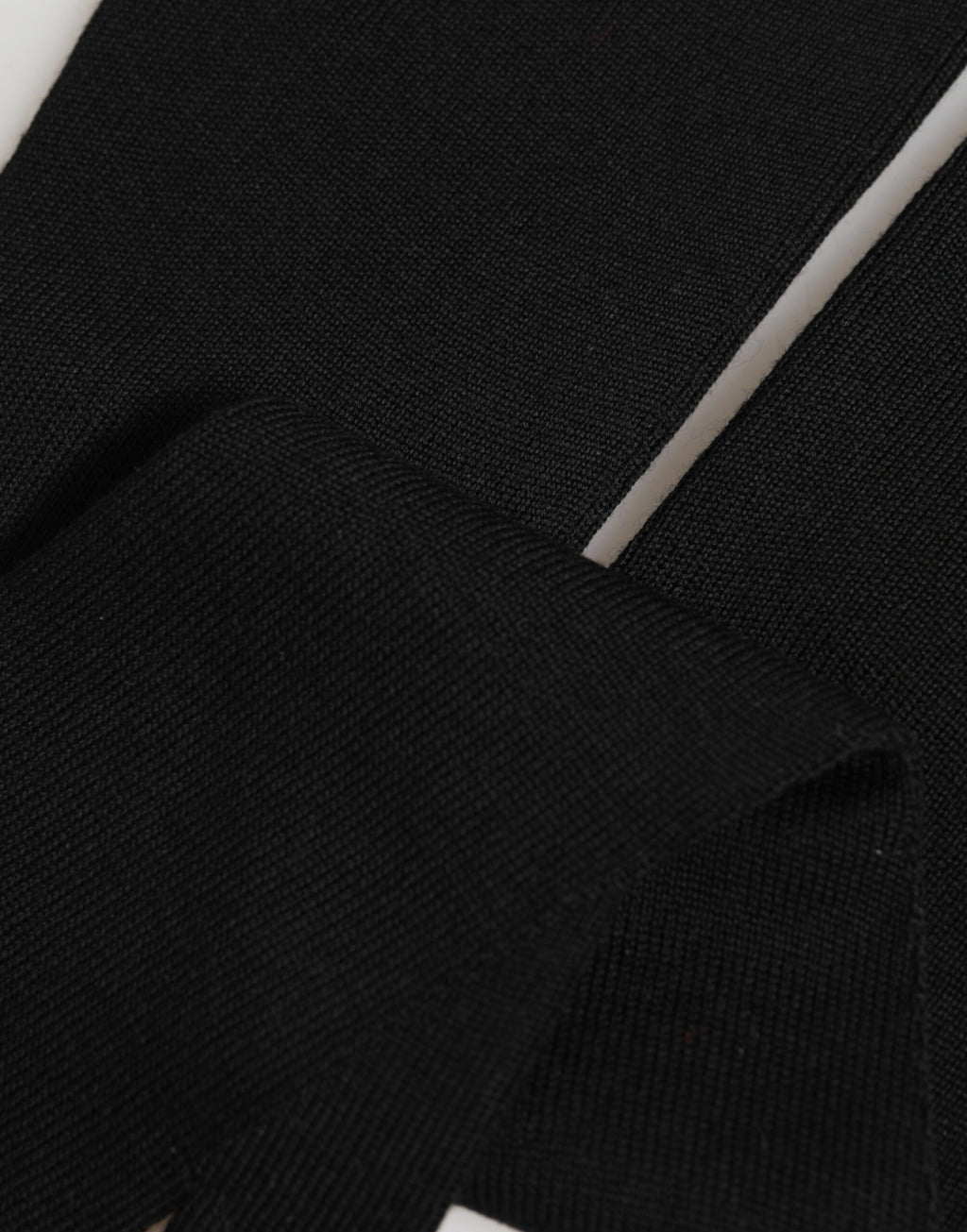 Dolce & Gabbana Schwarze Fingerlose Herren-Handschuhe aus Jungfernwolle