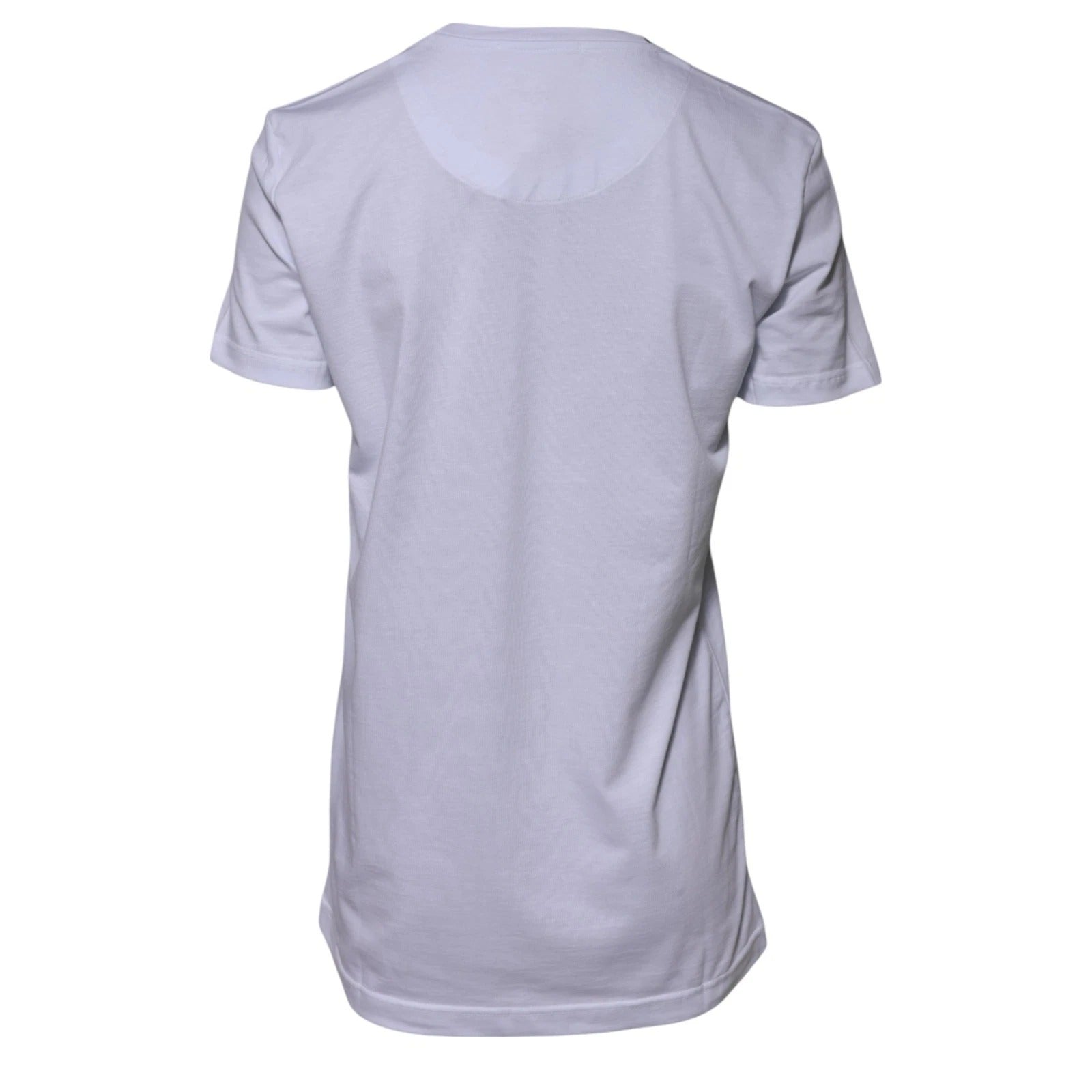 Dolce & Gabbana Weißes Baumwoll-T-Shirt Goodluck 2023 mit Rundhalsausschnitt