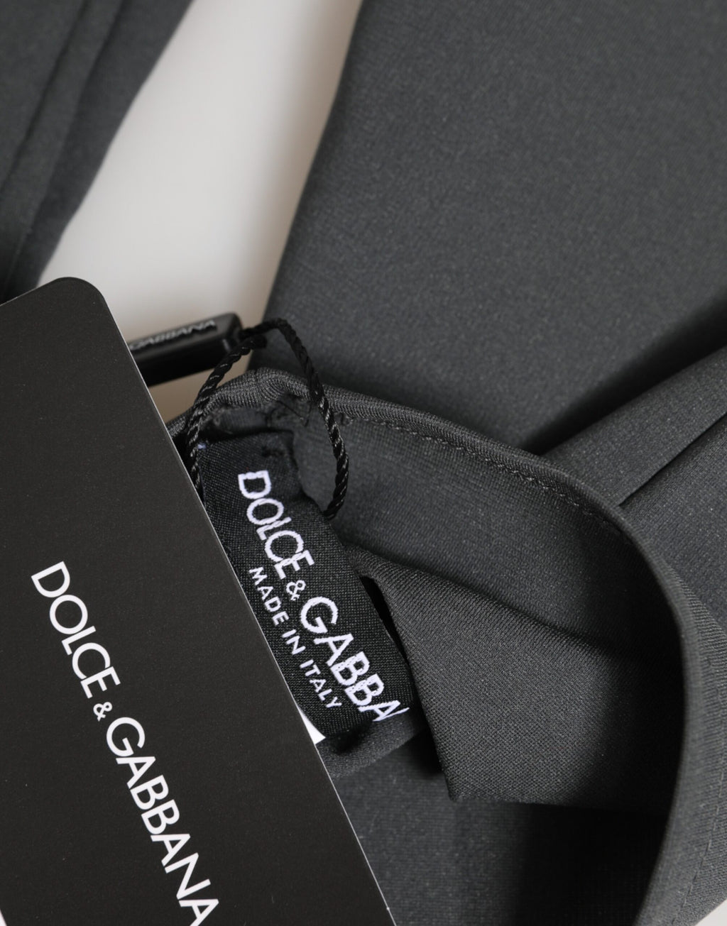 Dolce & Gabbana Dunkelgraue Herren-Viskose-Handschuhe bis zum Ellenbogen