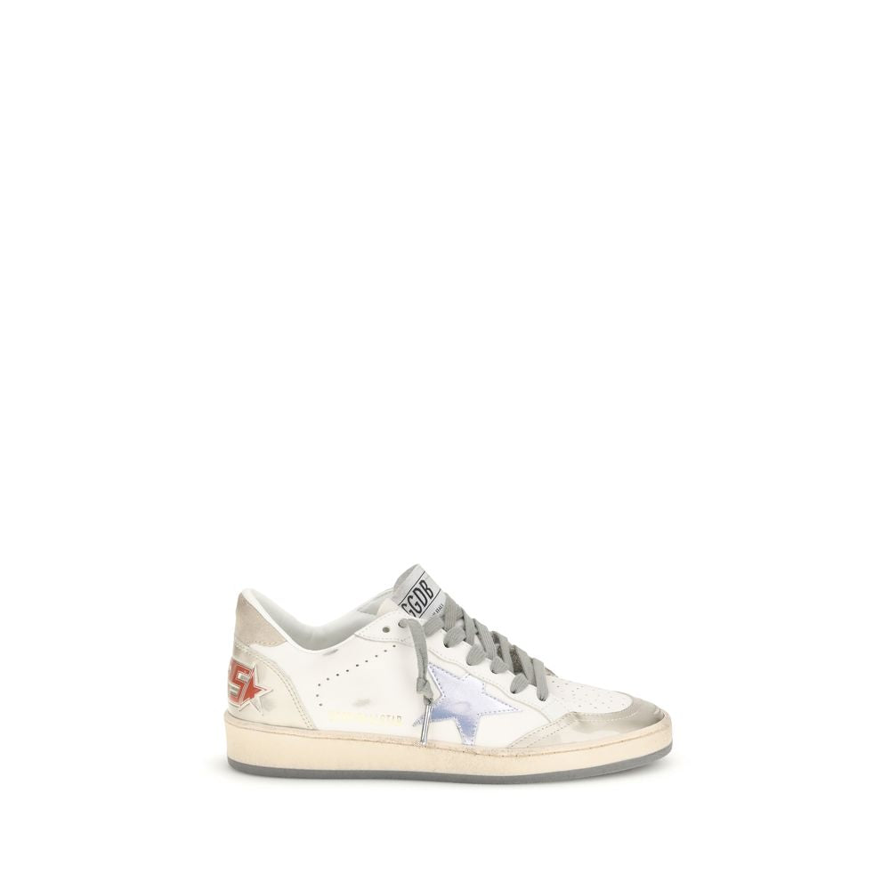 Golden Goose Weiße Leder-Sneaker mit niedrigem Schaft