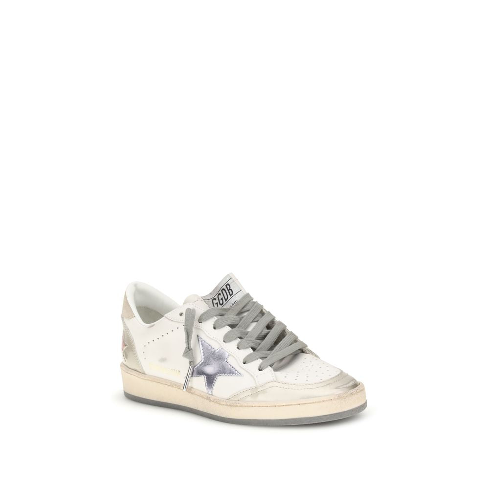 Golden Goose Weiße Leder-Sneaker mit niedrigem Schaft
