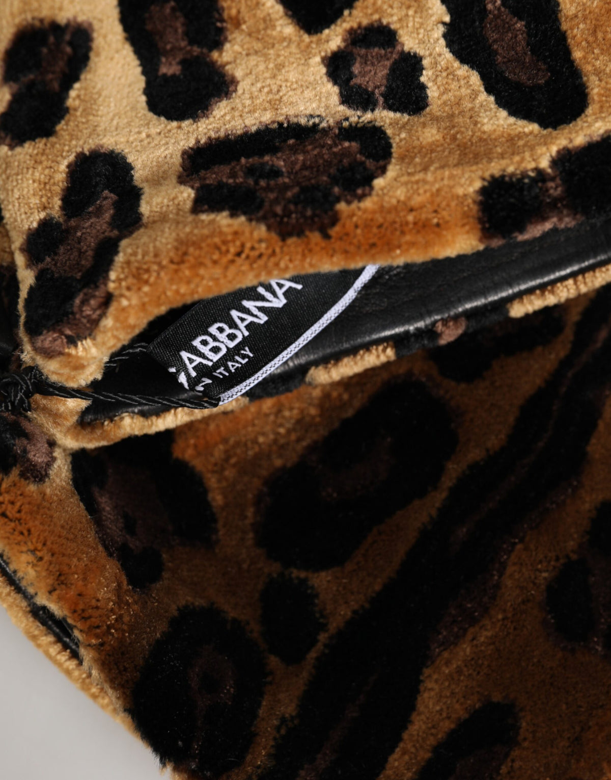 Dolce & Gabbana Bruin Zwart Luipaard Leren Ellebooglange Wanten
