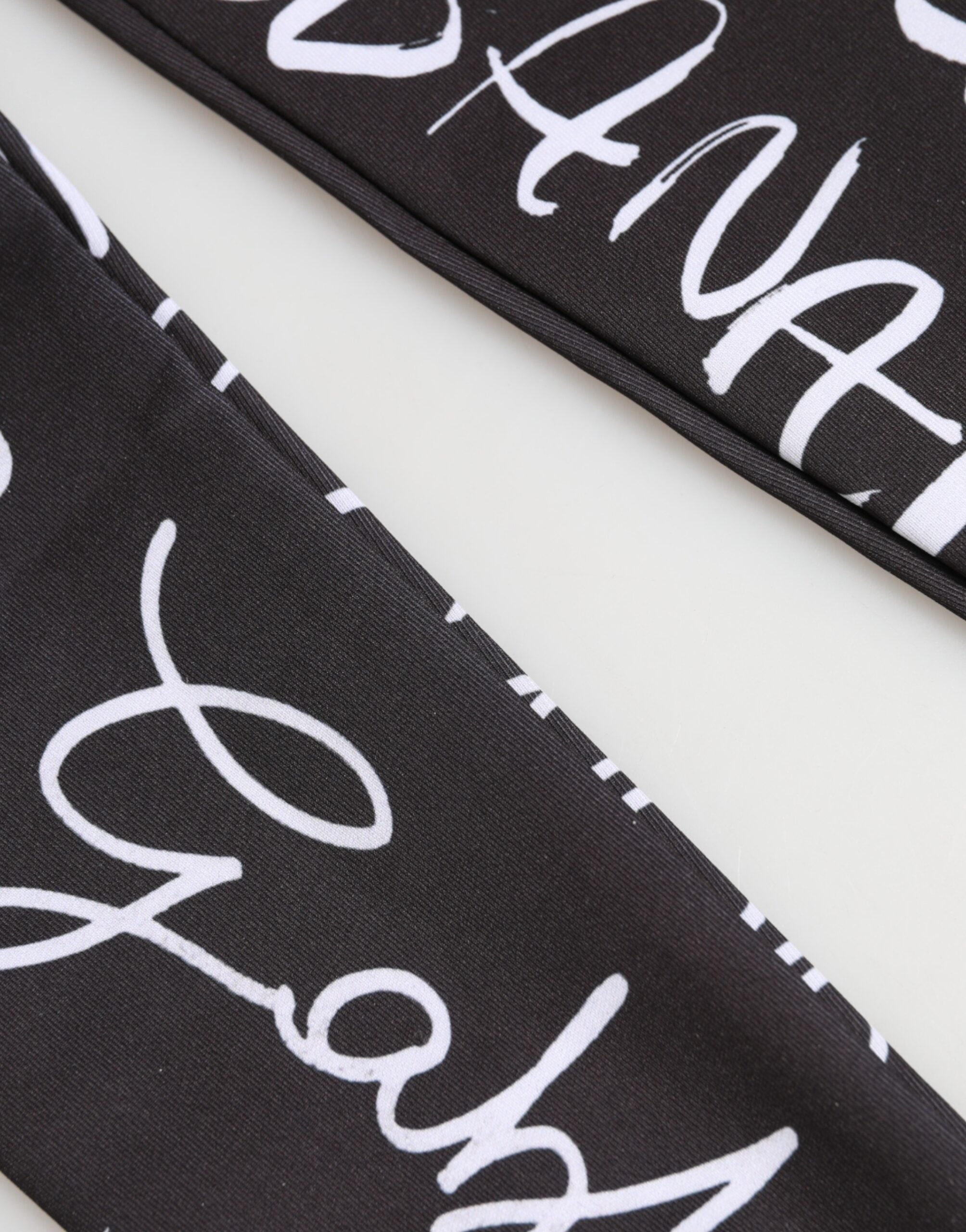 Dolce & Gabbana Schwarze und Weiße DG-Logo-Ellbogenhandschuhe