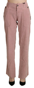 Ermanno Scervino Baumwoll-Pinke High-Waist-Hose