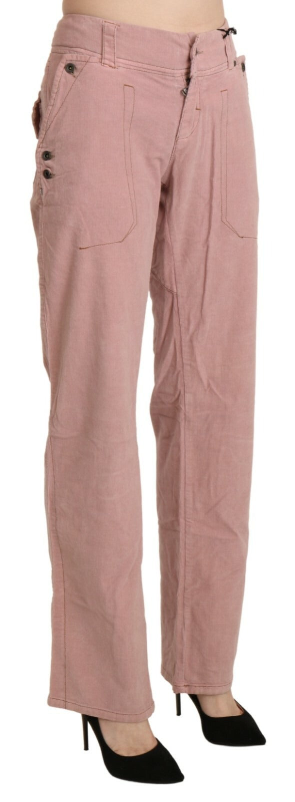 Ermanno Scervino Baumwoll-Pinke High-Waist-Hose