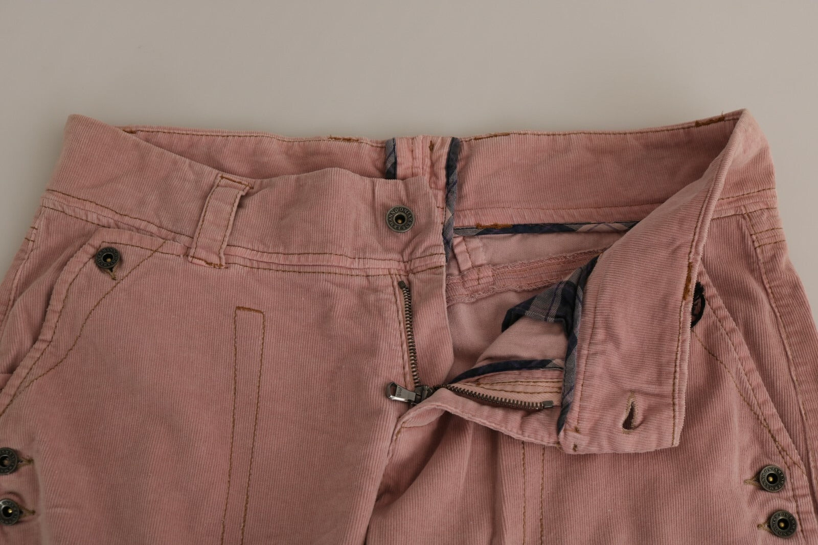 Ermanno Scervino Baumwoll-Pinke High-Waist-Hose