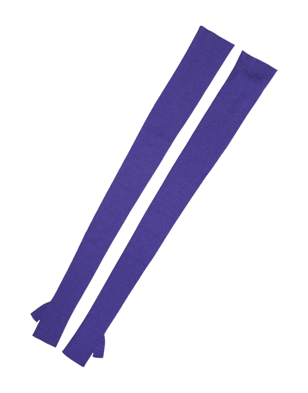 Dolce & Gabbana Violette Fingerlose Ellenbogenlange Handschuhe aus Wolle