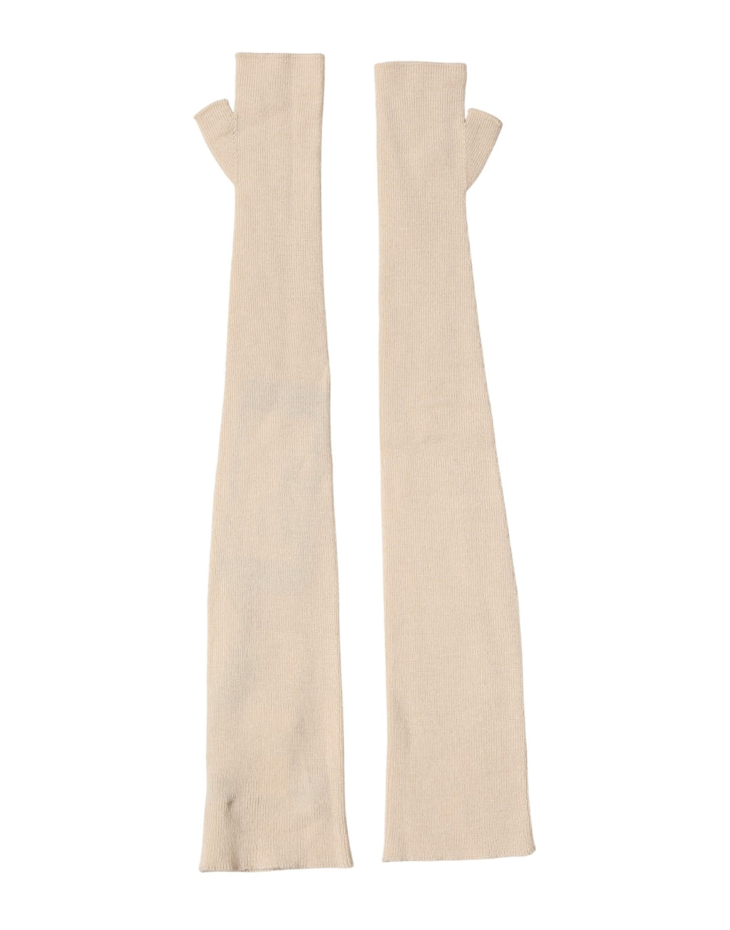 Dolce & Gabbana Beige Wollen Vingerloze Ellebooglange Dameshandschoenen