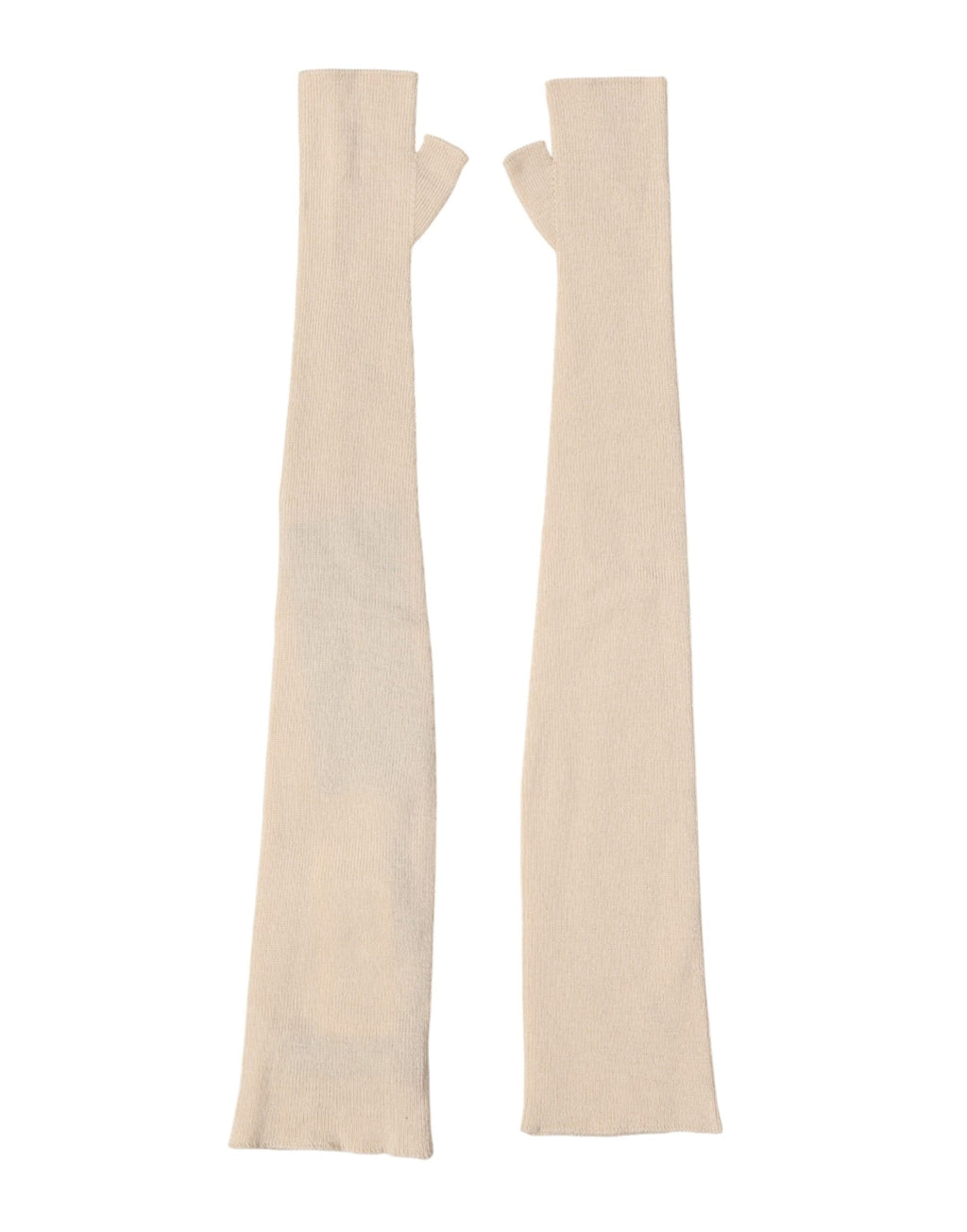 Dolce & Gabbana Beige Wollen Vingerloze Ellebooglange Dameshandschoenen