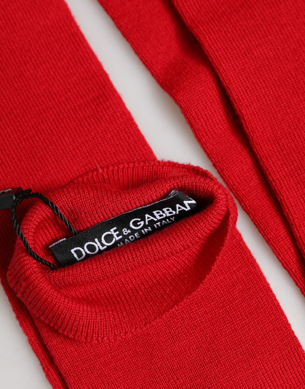 Dolce & Gabbana Rode Wollen Vingerloze Ellebooglange Wanten