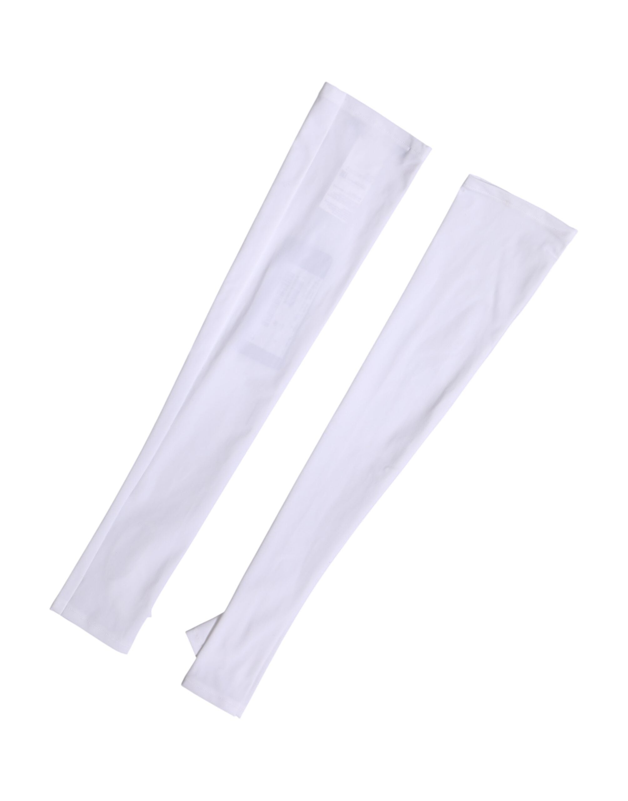 Dolce & Gabbana Weiße Nylon-Fingerhandschuhe bis zum Ellenbogen