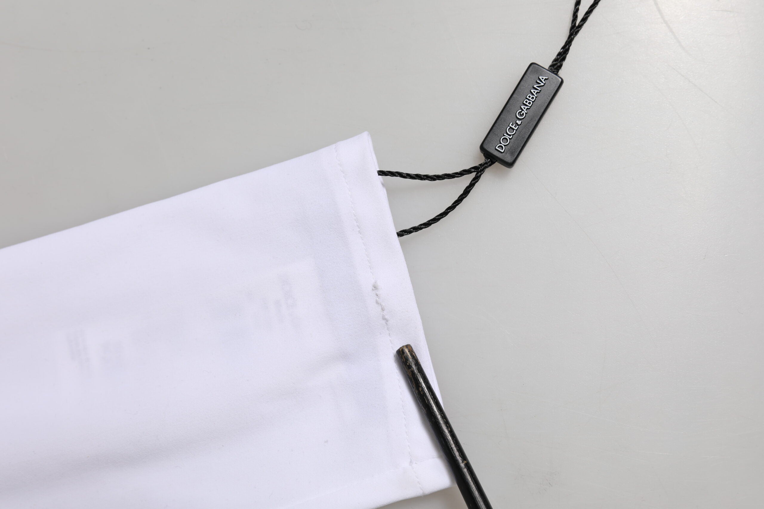 Dolce & Gabbana Weiße Nylon-Fingerhandschuhe bis zum Ellenbogen