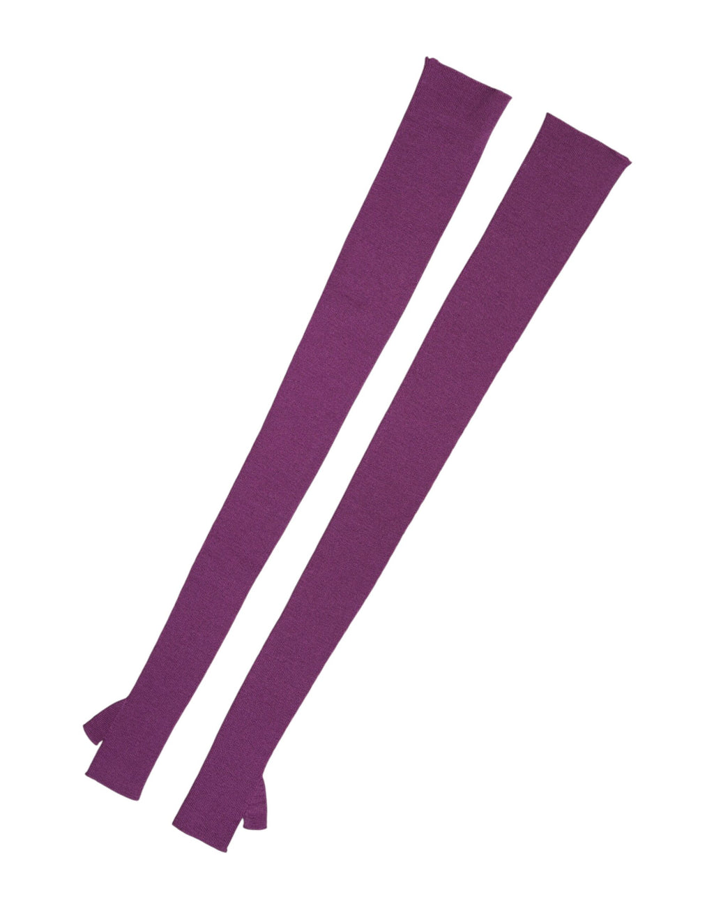 Dolce & Gabbana Lila Fingerlose Ellenbogenlange Damenhandschuhe, Einheitsgröße