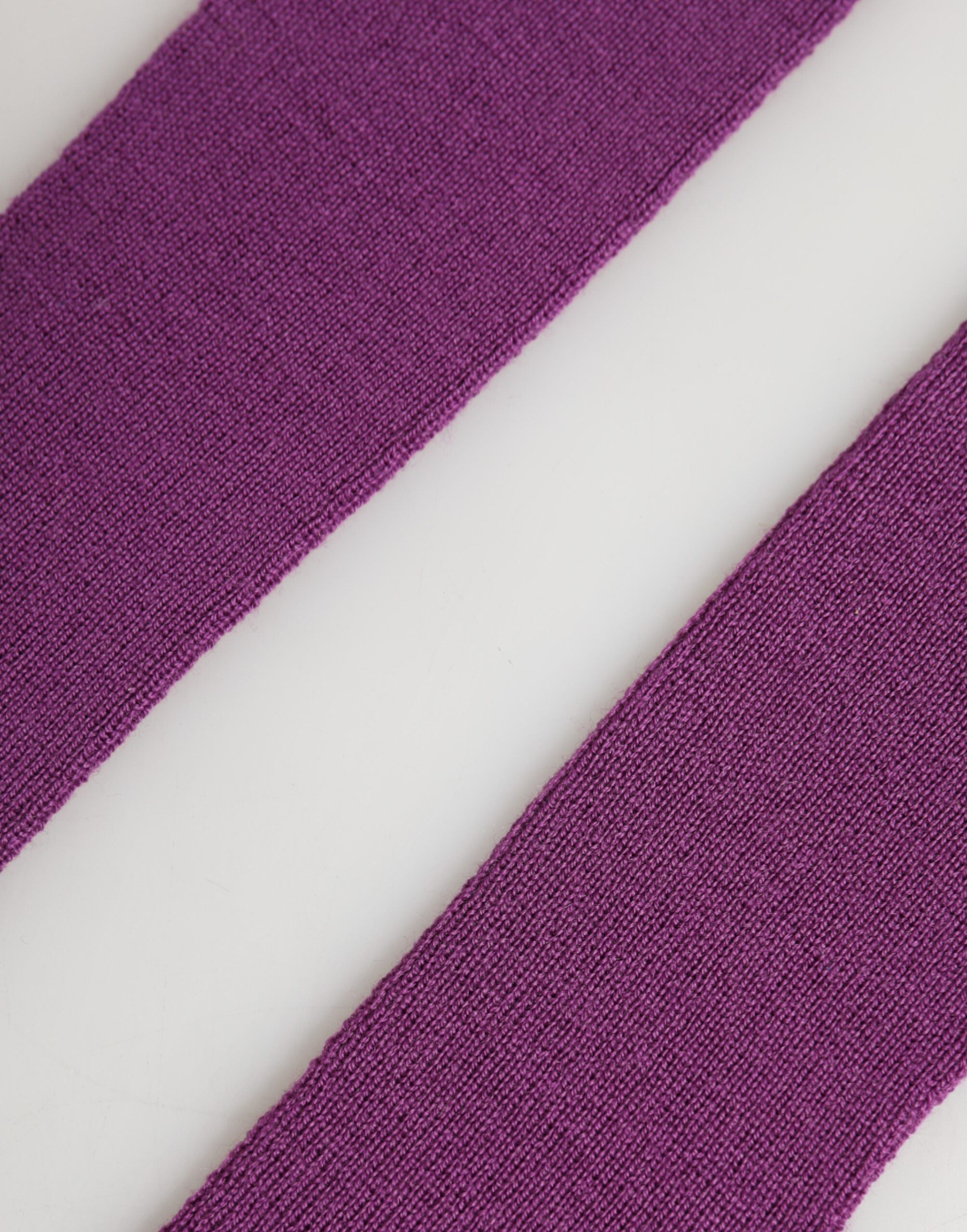 Dolce & Gabbana Lila Fingerlose Ellenbogenlange Damenhandschuhe, Einheitsgröße