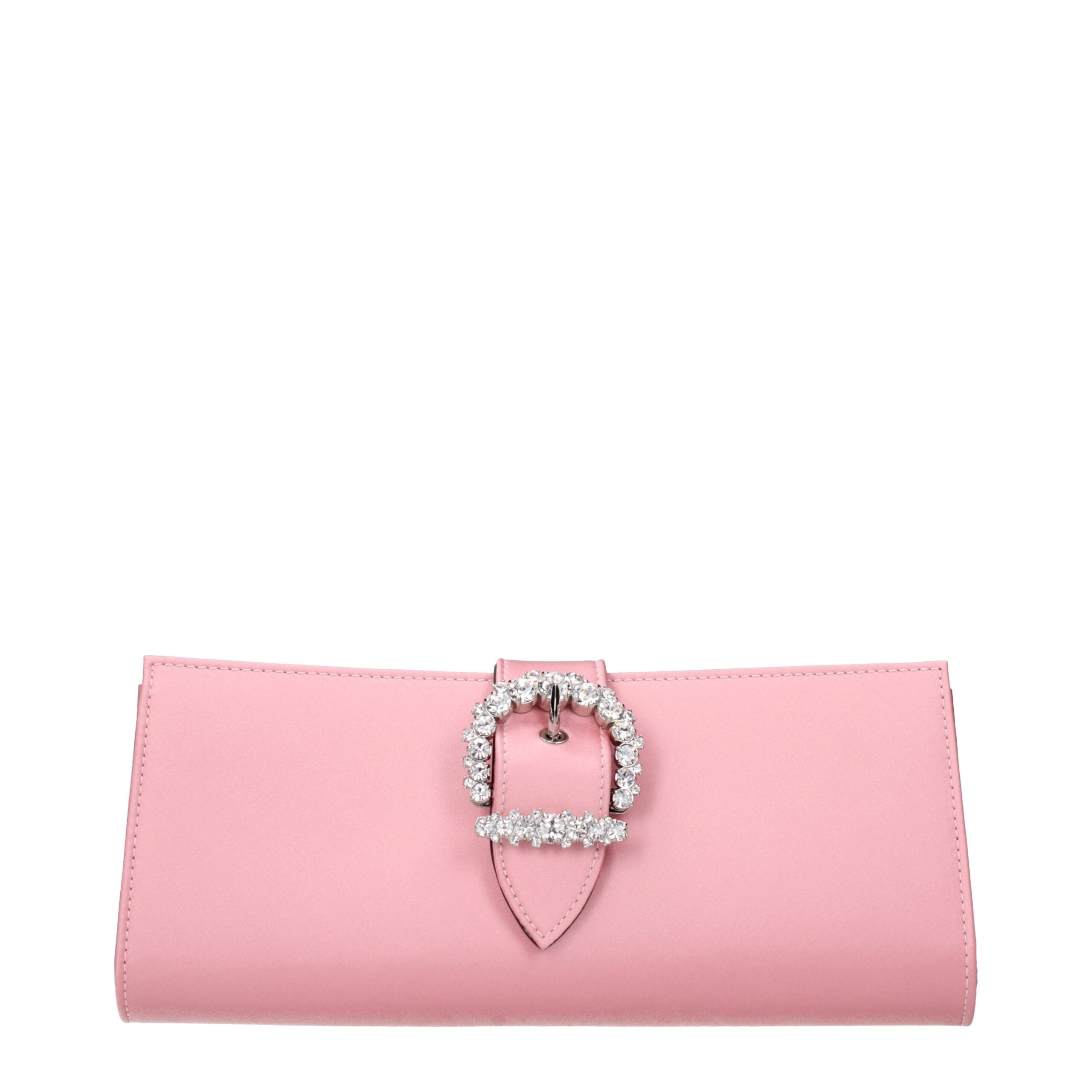 Jimmy Choo Pinke Satin-Clutch