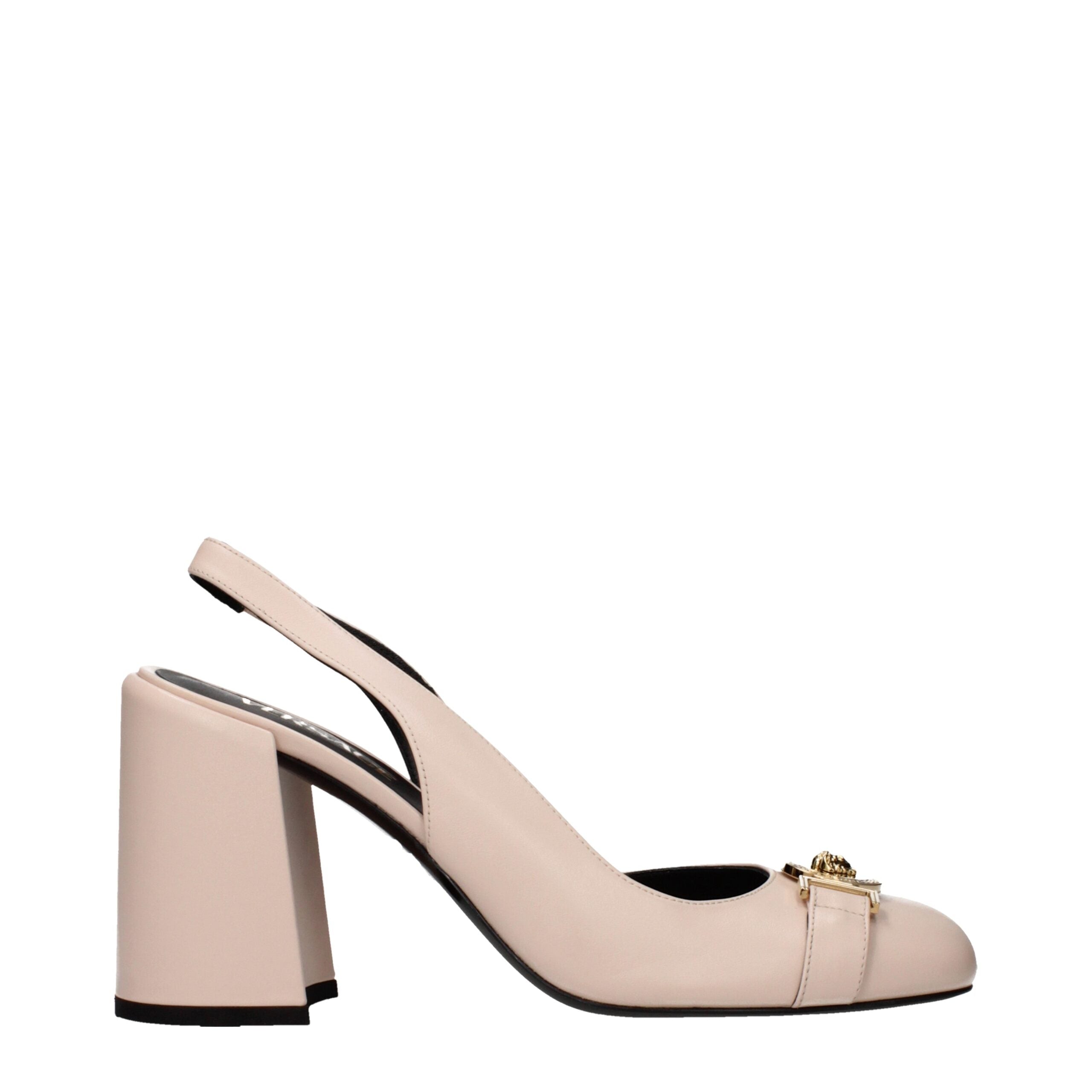 Versace Rosa Leder-High-Heel-Pumps