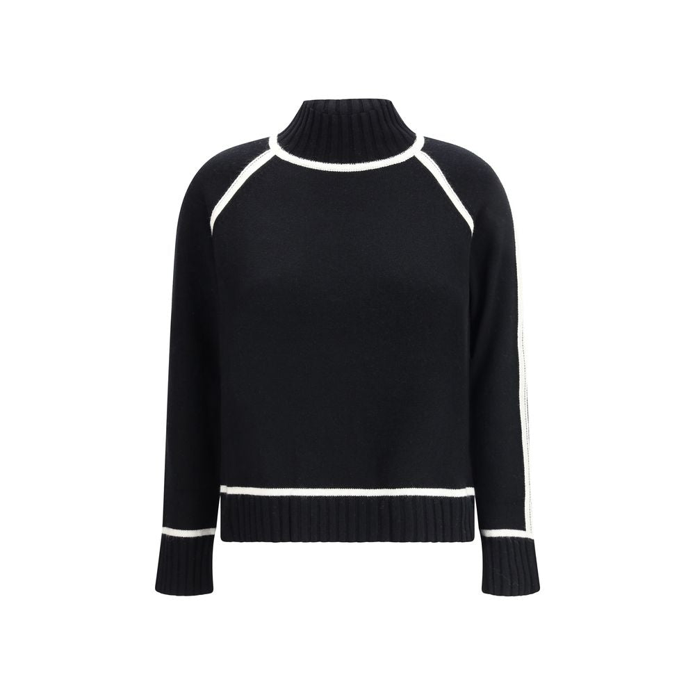 Max Mara Schwarzer Wollrollkragenpullover
