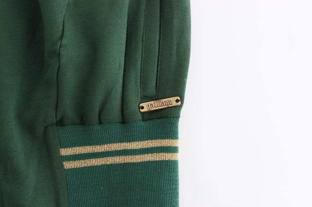 John Galliano grüner Stehkragen-Cardigan mit Reißverschluss, Sweatshirt, Pullover, Jacke