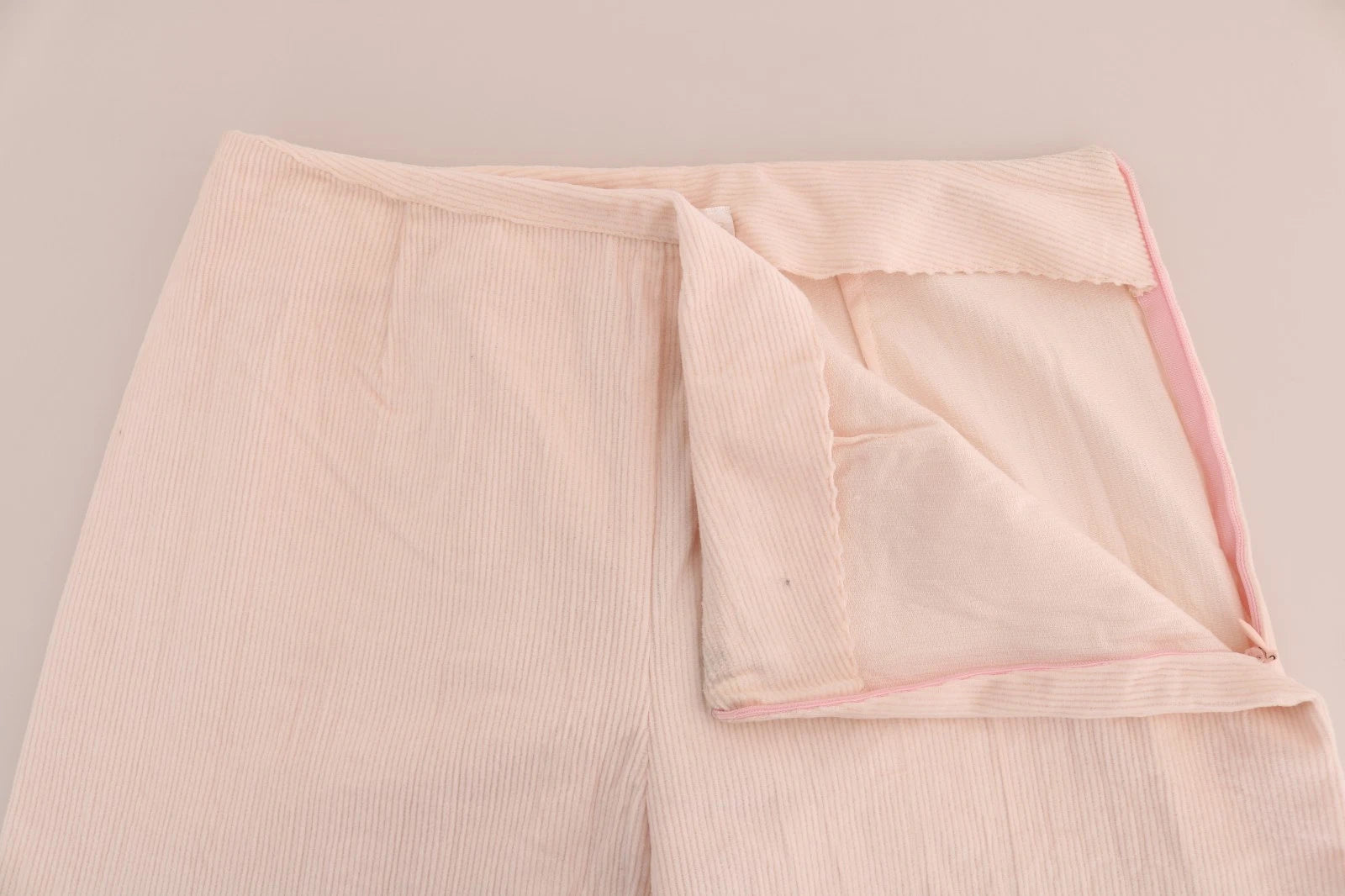 Ermanno Scervino Beigefarbene Baumwoll-Stretch-Hose mit geradem Schnitt