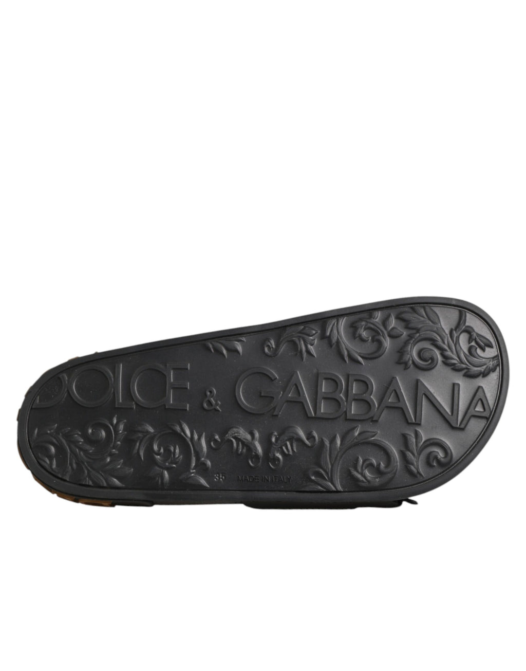 Dolce & Gabbana Schwarze Devotion Matelassé Leder Pantoletten