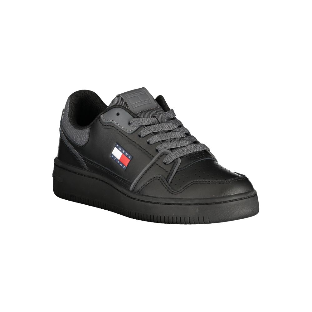 Tommy Hilfiger Schwarzer Damen-Sneaker aus Leder