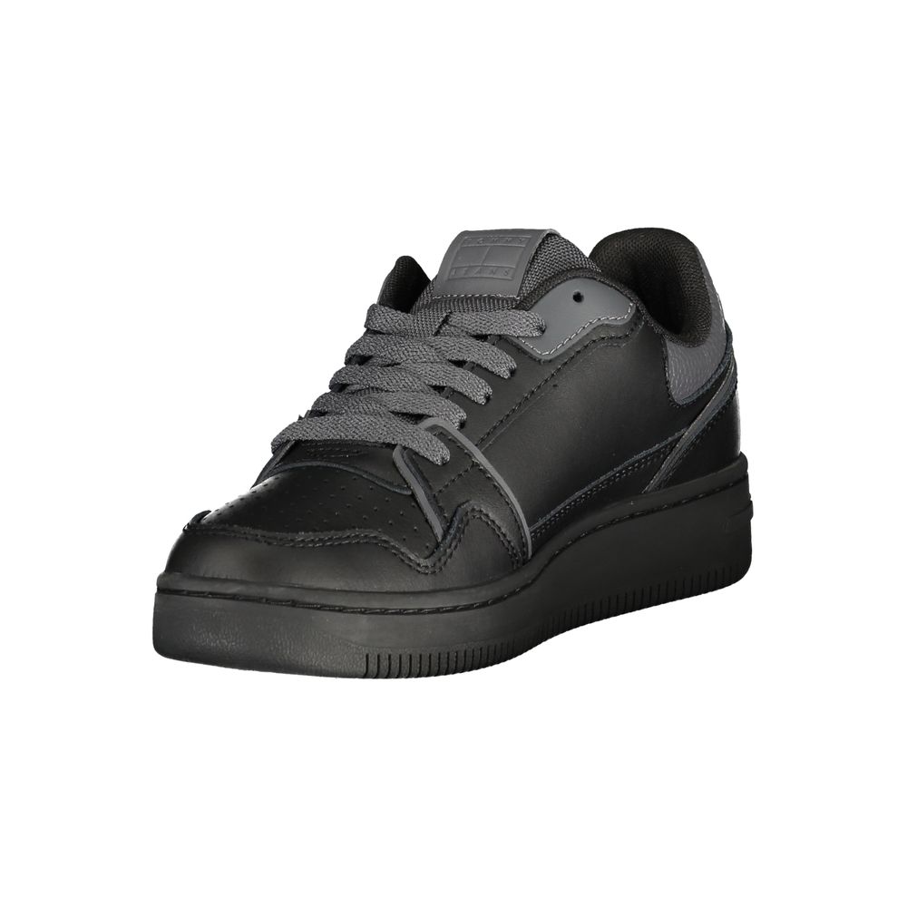 Tommy Hilfiger Schwarzer Damen-Sneaker aus Leder