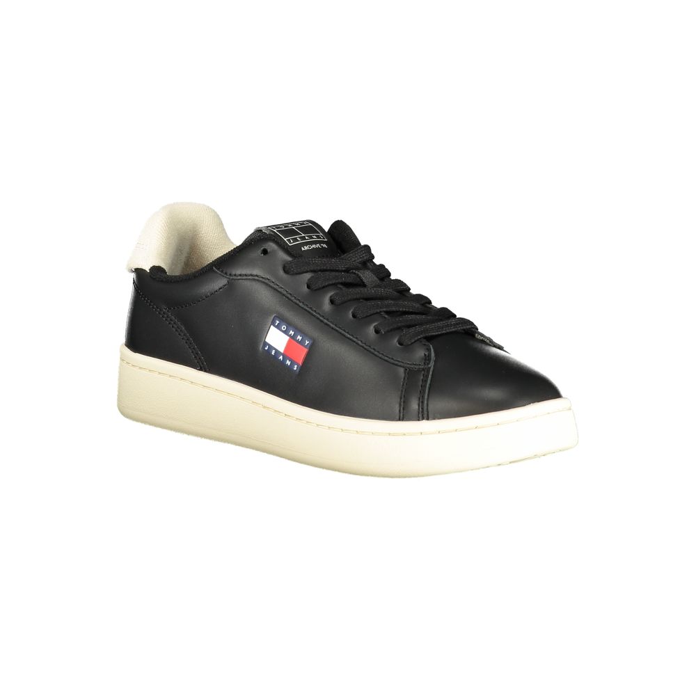Tommy Hilfiger Schwarzer Ledersneaker für Damen